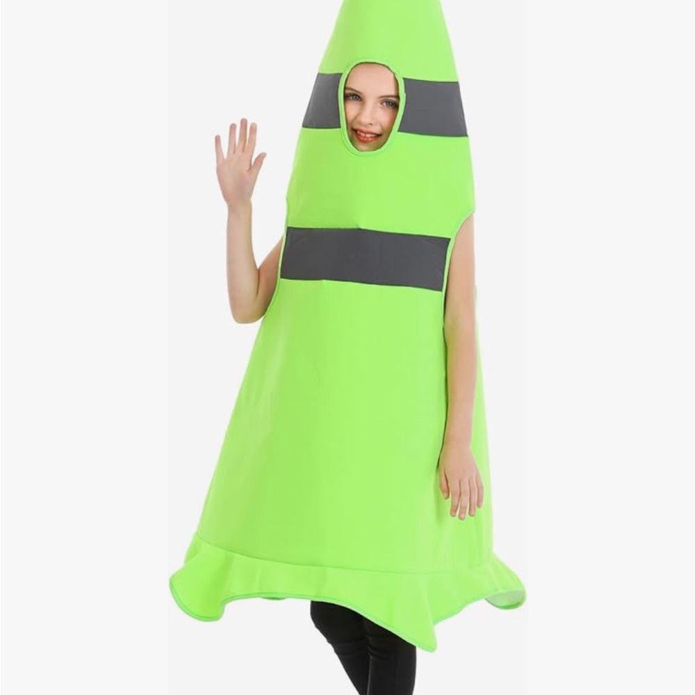 Kids Construction Cone Costume Small (4-6) Halloween Outfit